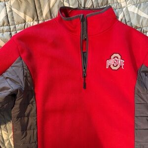 Men's Red and Gray Sweater